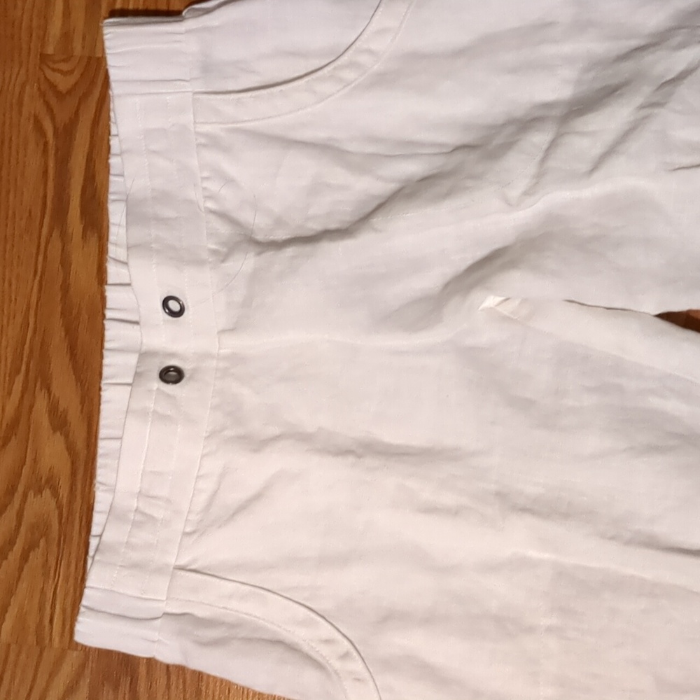 Athleta 100% Linen Pull On Ankle Length Pants - Picture 4 of 9